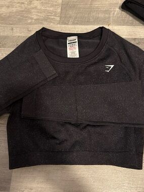 Gymshark Black Performance Tee with Tag Detail